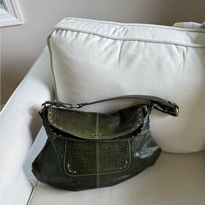 Beautiful Green Crocodile-Embossed Women's Bag